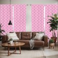 thumbnail image 2 of Ambesonne Pink Window Curtains, Intricate Damask Motifs, Each 28" W x 84" L, Pale Pink Pink, 2 of 5
