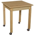 thumbnail image 6 of Wood Designs 83716C6 36 in. Mobile Square Hardwood Table With 16 in. Legs, 6 of 7
