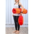 thumbnail image 3 of Leewadee Meditation Cushion Set – 1 Round Zafu Meditation Pillow and 1 Square Roll-Up Zabuton Meditation Mat, Pillows Bundle Filled with Kapok, Orange Red, 3 of 9
