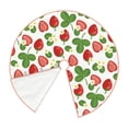 thumbnail image 3 of Salouo Strawberry Christmas Tree Skirt 30" Farmhouse Christmas Decorations Snowman Xmas Tree Skirt Tree Mat for Holiday Party Decor, 3 of 8