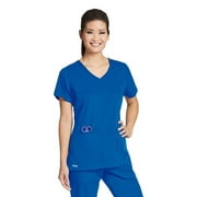 Grey's Active Women's 4 Pocket Knit Side Panel V-Neck Scrub Top - 41423