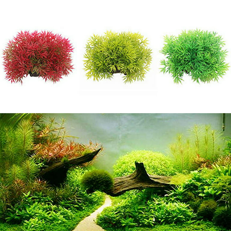Walbest Aquarium Plants, Artificial Fish Tank Plants Artificial Seaweed  Water Plants Decoration Ornaments, Green