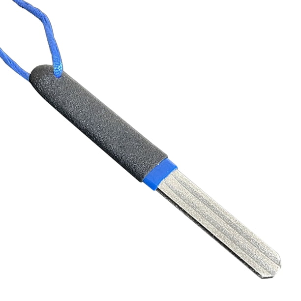 7uds. Gancho de pesca Doble ranura Hone Grinder afilador herramienta azul