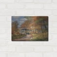 thumbnail image 3 of Luxe Metal Art 'Covered Bridge' by Bill Makinson, Metal Wall Art, 16"x12", 3 of 9