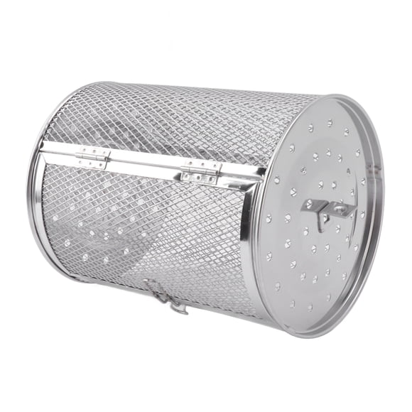 BBQ Grill Basket, Portable Rolling Grilling Baskets for Outdoor Grilling, Stainless Steel Grill Mesh Baskets with Movable Door for Outdoor Grill Fish, Shrimp, Vegetables
