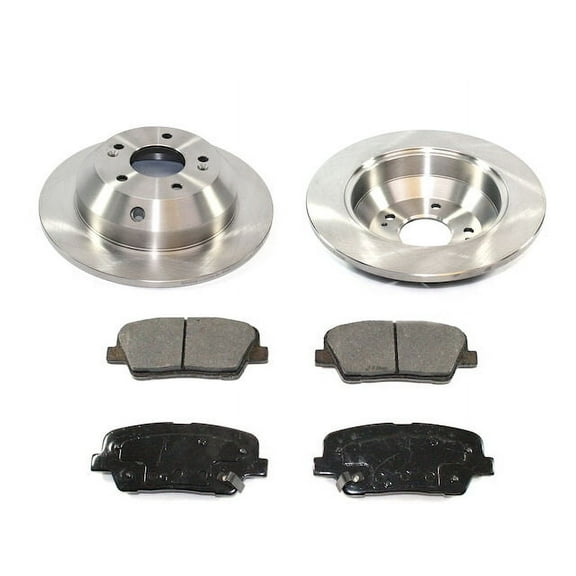 Rear Ceramic Brake Pads and Rotor Kit - Compatible with 2010 - 2016 Hyundai Santa Fe 2011 2012 2013 2014 2015