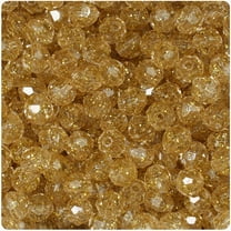 BeadTin Gold Sparkle 8mm Faceted Round Craft Beads (450pcs)