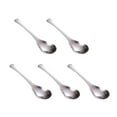 thumbnail image 1 of Naiovety Cuchara de sopa de cabeza redonda de 5 piezas capacidad cuchara de arroz vajilla postre ensalada beber mango largo para utensilios de cocina Mostrada Naiovety HA084409-01, 1 of 6