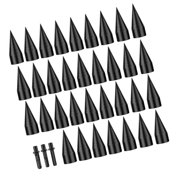 Wood Splitting Drill Portable Manual Splitter Firewood Black