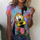thumbnail image 3 of Nueva ropa de verano para niños y mujeres, camiseta de manga corta para niñas, camiseta de tendencia de moda de dibujos animados con estampado de altos vuelos de Disney, 3 of 5