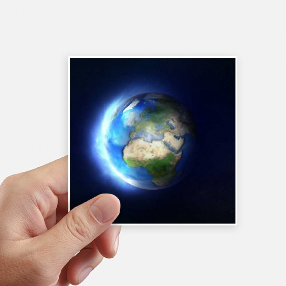 Blue White Earth Sticker Square Waterproof Stickers Wallpaper