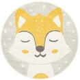 thumbnail image 5 of Unique Loom Whimsy Kids Collection Area Rug - Fox (3' 3" Round Gray/Black) Perfect For Kids Bed Room/Nursery Room/Living Room/Class Room/Play Room, 5 of 5