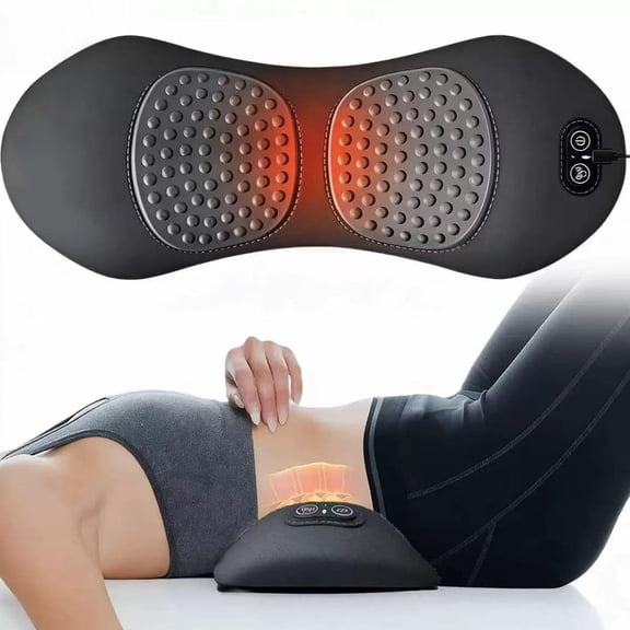 Triple Fusion Back Massager – Smooth Triple Fusion 3-in-1 Back Massager with Heat, Vibration & Traction for Full Back Pain Relief