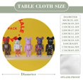 thumbnail image 2 of Bearbrick-theme Fitted Round Tablecloths Elastic Edged Table Covers Waterproof Table Cloth for Kitchen Holiday Party Tables Decor 150cm, 2 of 6