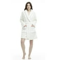 thumbnail image 1 of Women's Polka Dot Plush Shawl Collar Mid-Thigh Length Bath Robe, 1 of 10