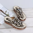 thumbnail image 6 of Clearance VerPetridure Flip Flops for Women's Summer Sandals Beach Casual Rubber Straw Sandals Leopard Print Roman Sandals, 6 of 9