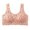 Rose Gold, variant on Women Lounge Solid Bra Front Buckle Lace Edge Seamless Movement Yoga Sleep Bra for Support and Comfort L Black