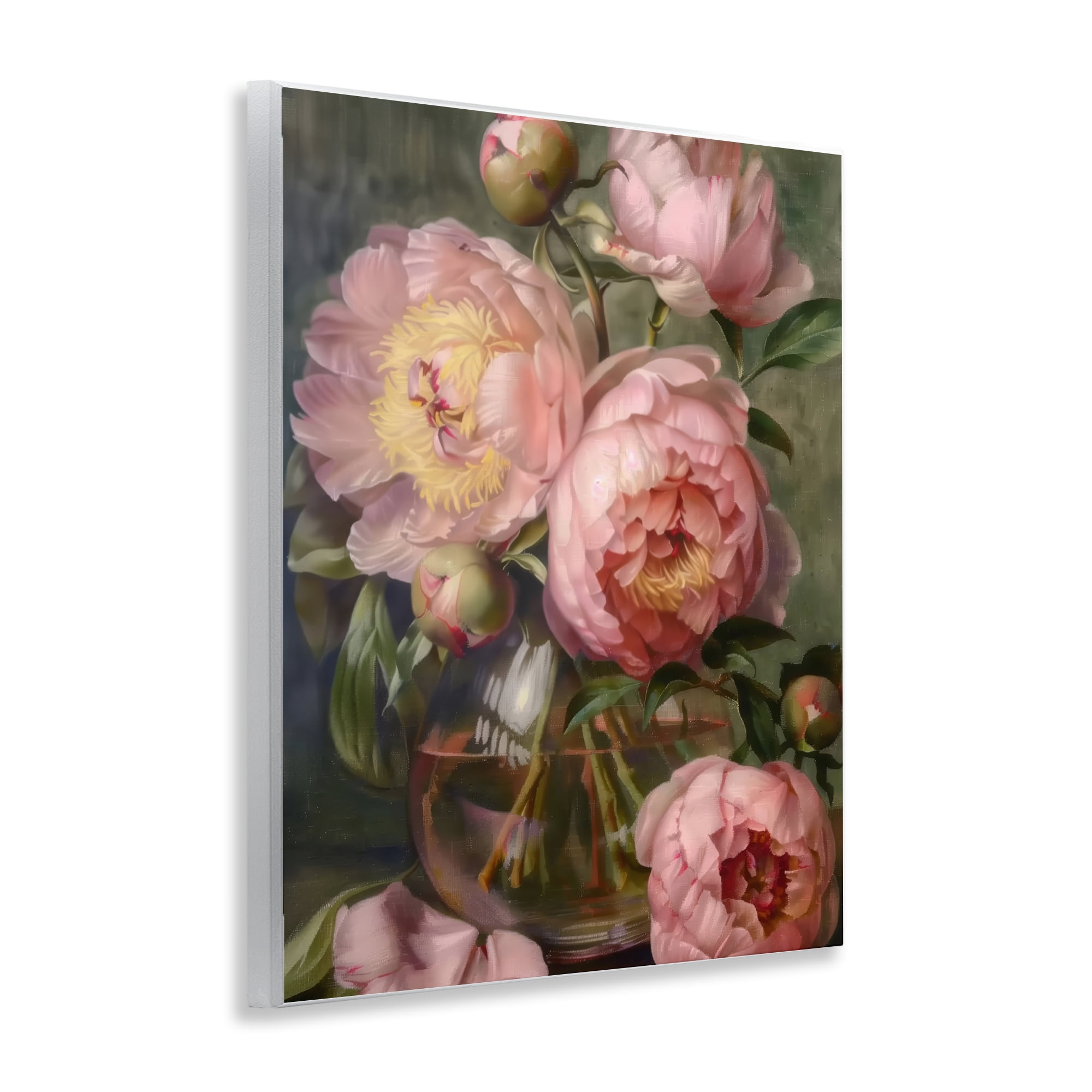 Stupell Industries Pink Peonies in Glass Vase Wall Plaque Art, design by LSR Design Studio