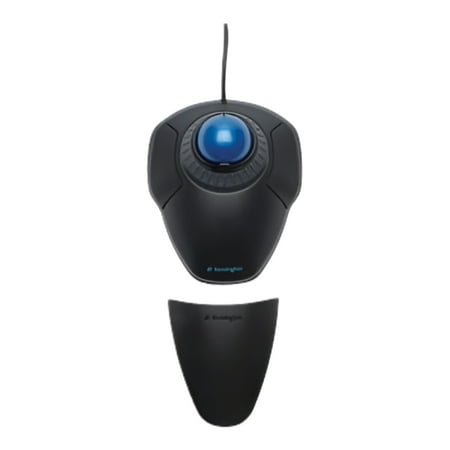 Kensington - Orbit 72337 Optical Gaming Ambidextrous Mouse with Scroll Ring - Black and Blue