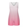 thumbnail image 6 of Lenpel Women's Rompers Casual Loose Sleeveless V Neck Tank Top Short Jumpsuits with Pockets Summer Beach Vacation Outfits, 6 of 7