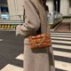 thumbnail image 4 of Bolsa Bolso bandolera con entramado de cuero PU para mujer Bolso con cadena de color sólido (Marrón) Ehuebsd Nuevos Originales, 4 of 9