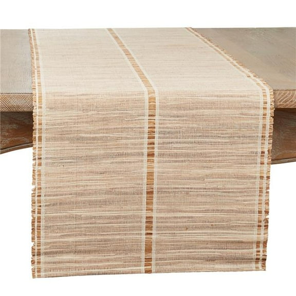 Saro Lifestyle Stripe Water Hyacinth Table Runner