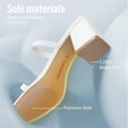 thumbnail image 3 of 2.25IN Square Toe Heeled Sandals Women's Low Block Heels Sandals Open Toe Ankle Strap Chunky Heels for Party Wedding Dress Shoes, 3 of 6