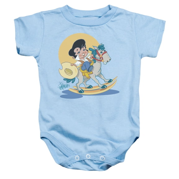 Elvis Presley Yip E Baby Romper T-Shirt Light Blue