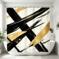 thumbnail image 3 of SIfdSeng My Items Abstract Modern Neutral Shower Curtain Art Bathroom Decorative Belt Hook, 3 of 4