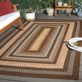thumbnail image 4 of Safavieh Braided Angel Bordered Machine Washable Reversible Area Rug, Brown/Light Brown, 2' x 3', 4 of 19
