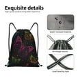 thumbnail image 4 of Saiise Butterfly Pattern Sports Drawstring Backpack - String Swim Gym Bag with Wet Proof Pocket for Women&Men-Medium, 4 of 6