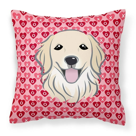 Carolines Treasures BB5275PW1414 Golden Retriever Fabric Decorative Pillow, 14Hx14W, multicolor