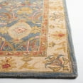 thumbnail image 4 of SAFAVIEH Anatolia Stephen Floral Wool Area Rug, Light Blue/Ivory, 6' x 6' Square, 4 of 12