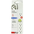 thumbnail image 6 of GE 6-Outlet Surge Protector, 840J, 4ft. White – 37210, 6 of 7