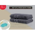 thumbnail image 2 of Bella Vista Bath Towels 2 Pc Set With Free 4 Washcloths- Plush, Soft and Absorbent, Pack of 2 Towels- 27 x 54 Inches- Virgin Ring Spun Cotton. By Cotton Homes(Set Of 2 Piece Bath Towels, C.Grey), 2 of 9