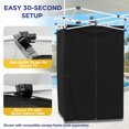 thumbnail image 4 of EAGLE PEAK Portable Privacy Tent Changing Room for Pop Up Canopy Fits Canopies with Cross Bars, Outdoor Hanging Privacy Curtain, Black, 4 of 8