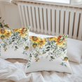 thumbnail image 6 of Throw Pillow Covers 26x26 Inch Set of 2, Sunflowers Waterproof Outdoor Pillow Covers, Eucalyptus Leaves Spring Floral Summer Botancial Decorative Cushion Pillowcases for Couch, Sofa, Bed, Patio, 6 of 9