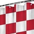 thumbnail image 3 of Red and White Checkered Pattern Shower Curtain 72"x84" ,Bathroom Decorative Shower Curtains Set with 12 Hooks,Modern Waterproof Washable Shower Curtain, 3 of 6
