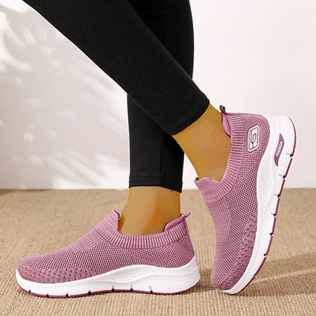 

Tangnade Women Shoes Women s Leisure Breathable Mesh Outdoor Fitness Running Sport Sneakers Shoes Purple 41