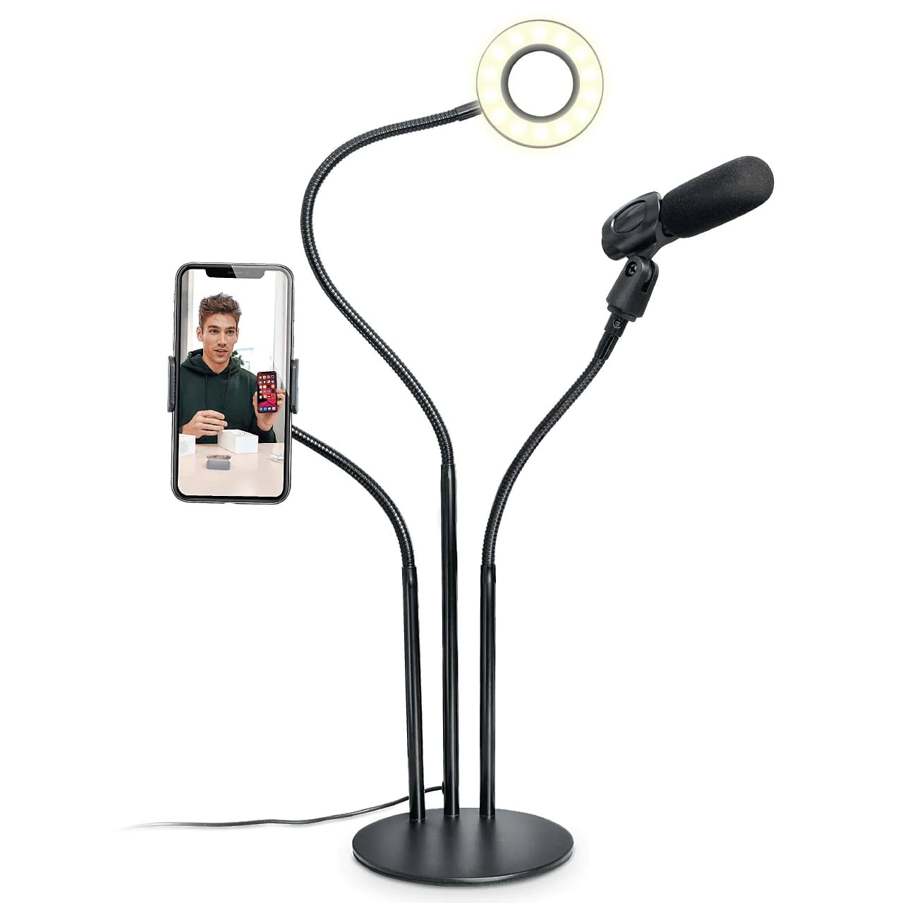 Bower 24" LED Flexible Ring Light Kit with Phone Holder