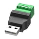 thumbnail image 3 of Conector USB 2.0. Convertidor fácil de usar. Portátil y resistente. Cable de terminales de 300 V y 8 A. Masculino, 3 of 9