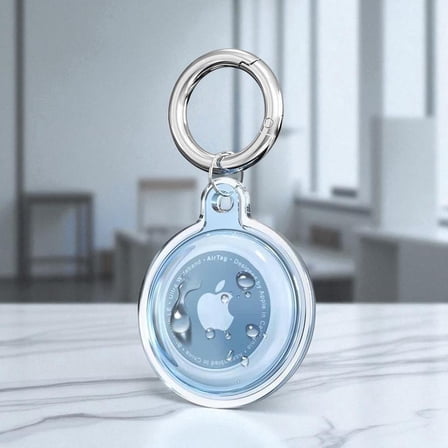 Apple AirTag Protective Case 1 Piece TPU Fully Waterproof Tracking Anti-Lost Device Cover Blue