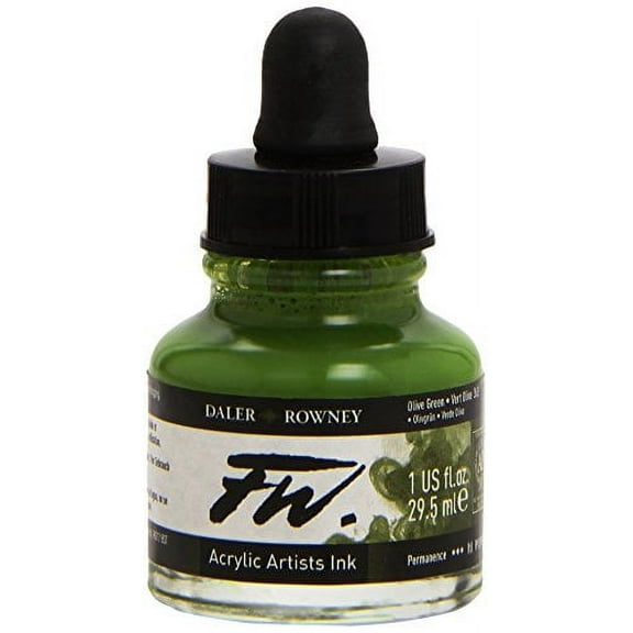 Fw Acrylic Artists Ink 1 Oz Olive Green