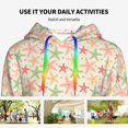 thumbnail image 6 of KLL Colorful Starfish for Womens Pullover Hoodie with Pocket Hooded Long Sleeve Shirts Sweatshirt for Women-Medium, 6 of 7