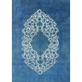 thumbnail image 1 of Ahgly Company Indoor Rectangle Mid-Century Modern Iceberg Blue Oriental Area Rugs, 2' x 5', 1 of 6