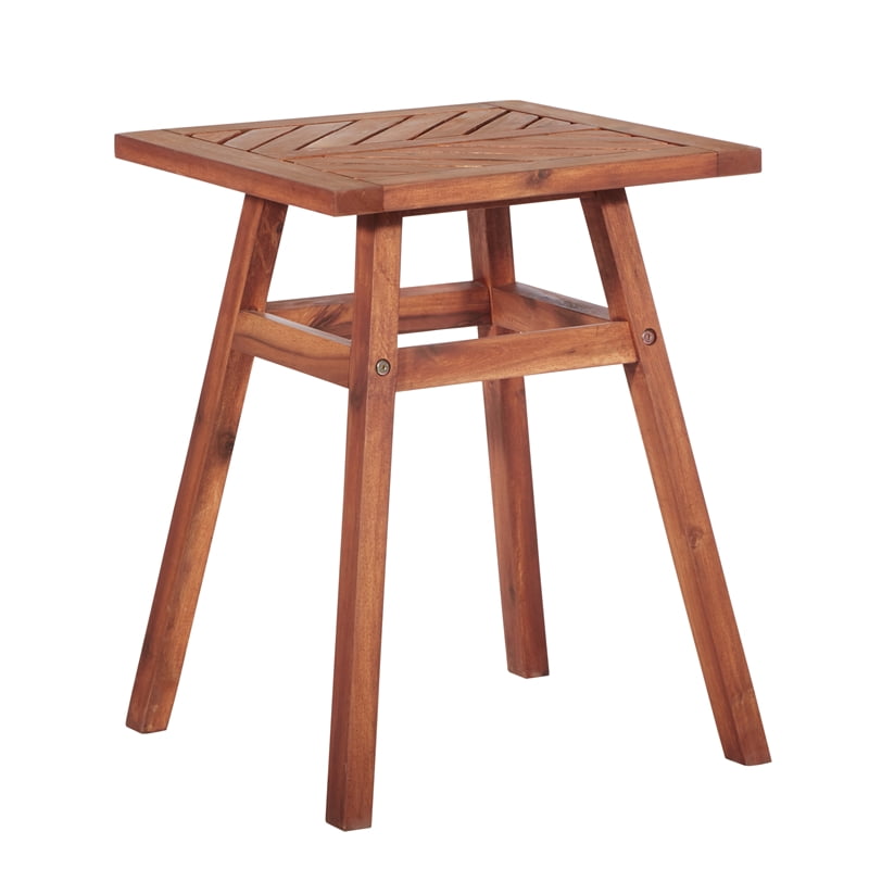 Outdoor Patio Wood Side Table Brown