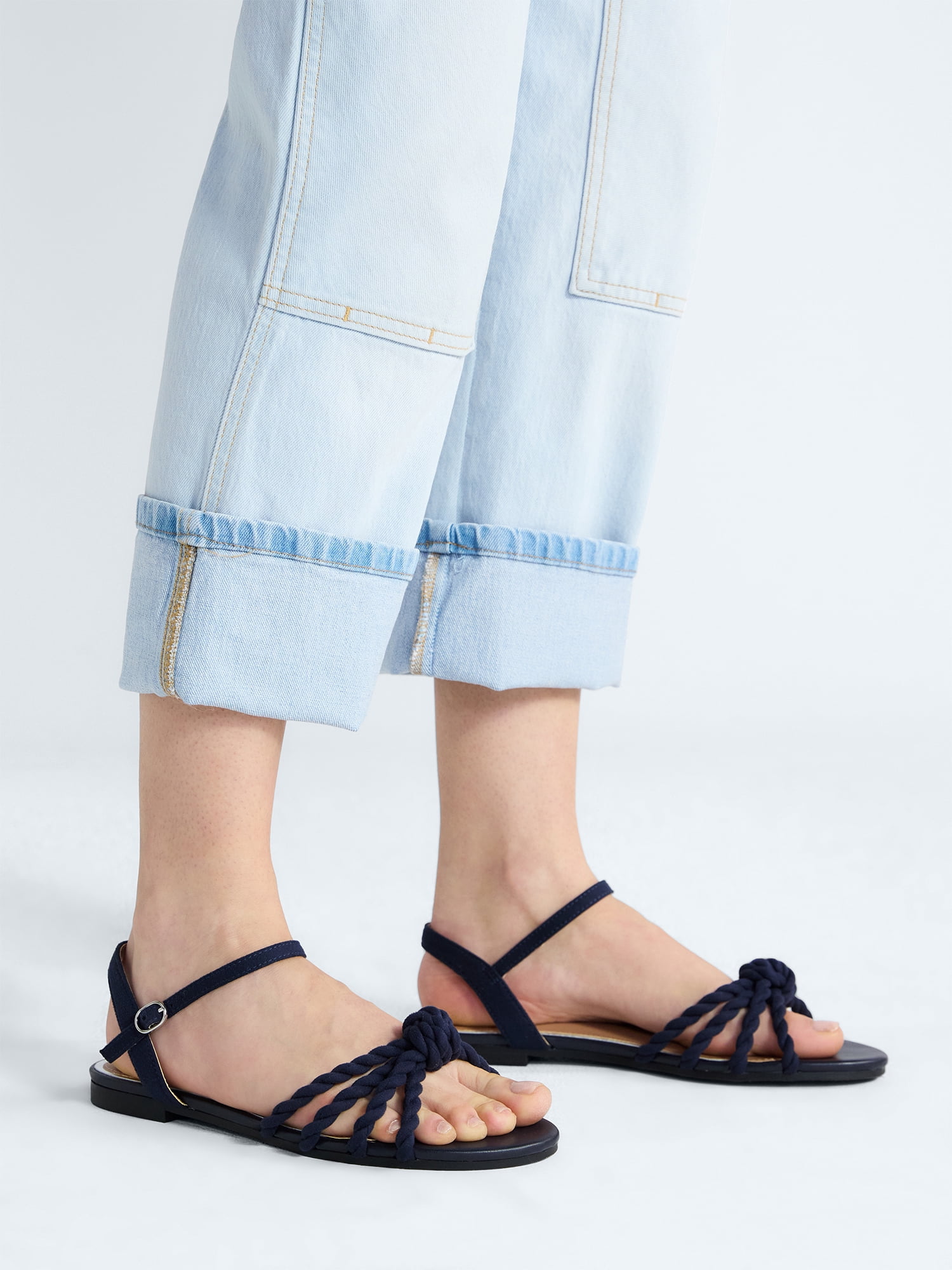 Free Assembly Women's Knot Flat Sandals
