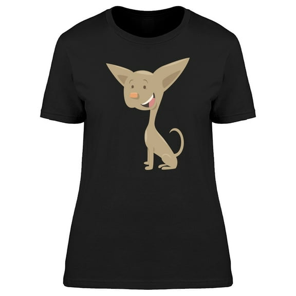 Funny Happy Chihuahua Cartoon Tee Women's -Image by Shutterstock
