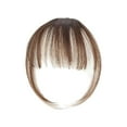 thumbnail image 3 of FSTDelivery Hair Clip in Bangs Wispy Human Hair Bangs Hairpieces for Women, Fringe Neat Faker Bangs with Temples Hairpieces for Party and Daily Wear, Brown Hair Extension, 3 of 7