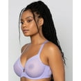 thumbnail image 4 of Women's Curvy Couture 1311 Sheer Mesh Unlined Underwire Bra (Lavender Mist 44DDD), 4 of 13